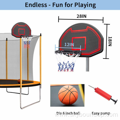 children outdoor trampolines with Basketball Hoop